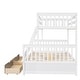 preview thumbnail 8 of 54, Space-Saving Twin Over Full Bunk Bed with Drawers, Solid Wood Frame with Guardrails and Ladder, Detachable into 2 Platform Beds