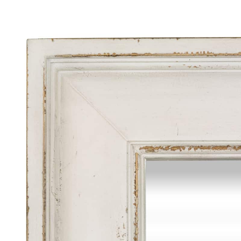 The Gray Barn Abbey Park Antique White & Weathered Brown Mirror - Antique White