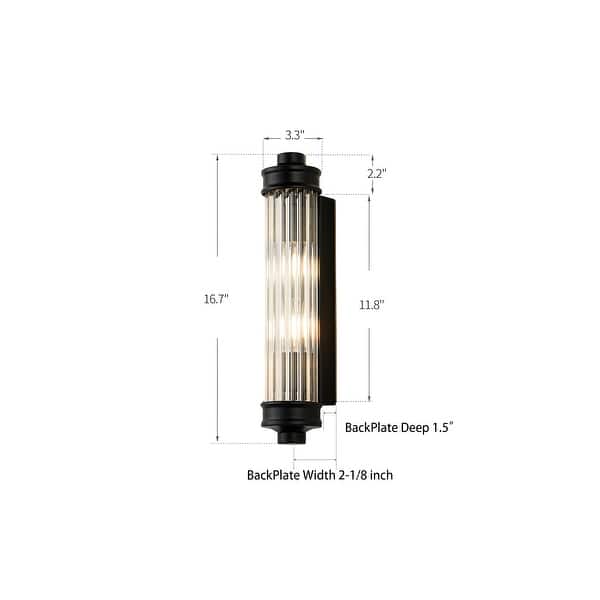 dimension image slide 0 of 3, Nordic Postmodern Wall Sconce with Elegant Vintage Glass Crystal