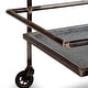 preview thumbnail 7 of 6, 30.7x17.1x34.6" Galvanized Metal Bar Cart in Gray & Black