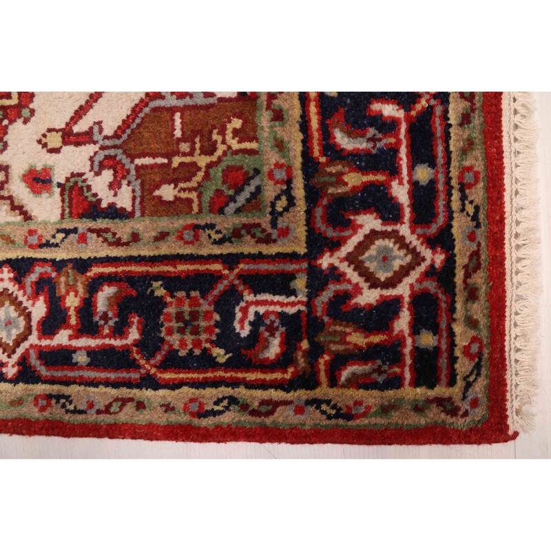 ECARPETGALLERY Hand-knotted Serapi Heritage Light Red Wool Rug - 4'0 x 5'11