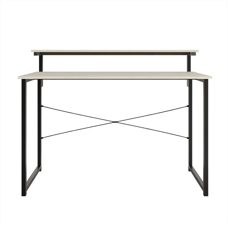 CraftPorch Minimalist 47-Inch Metal Computer Desk With Shelf