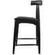 preview thumbnail 17 of 22, Solid Wood Farmhouse 25" Counter Bar Stool Barstool Modern Dining Elbow With Open Back PU Leather Cushion Kitchen Island