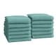 preview thumbnail 5 of 174, Linery & Co. Luxury Cotton Textured Bath Towel. Washcloth (Pack of 12) - Mineral Blue