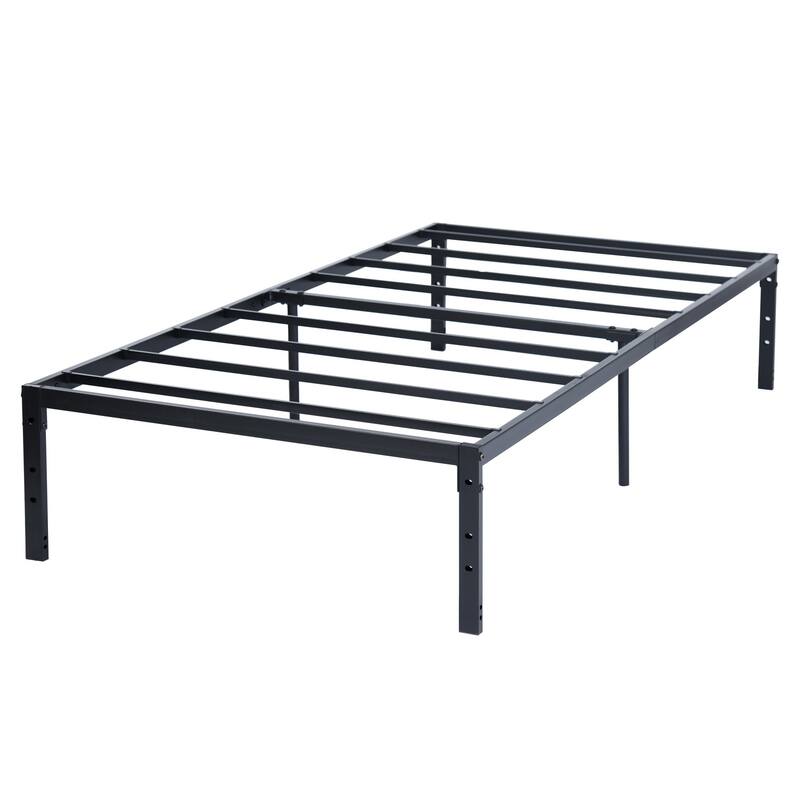 Homy Casa Metal Platform Bed Frame with RGB LED Light Strip