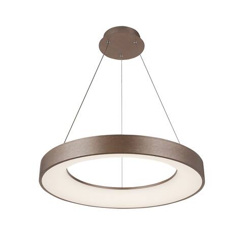 EVOLV Acryluxe Sway 19-inch Round LED Pendant Light with Opal Acrylic