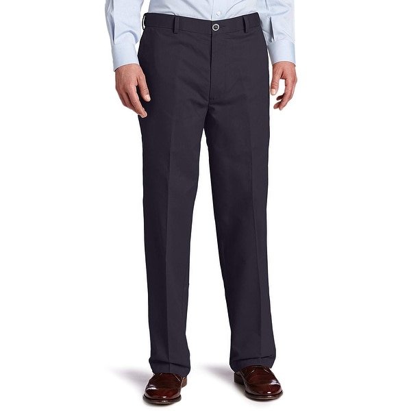 Dockers Mens Pants Navy Blue Size 42x30 Flat Front Relaxed Fit Stretch