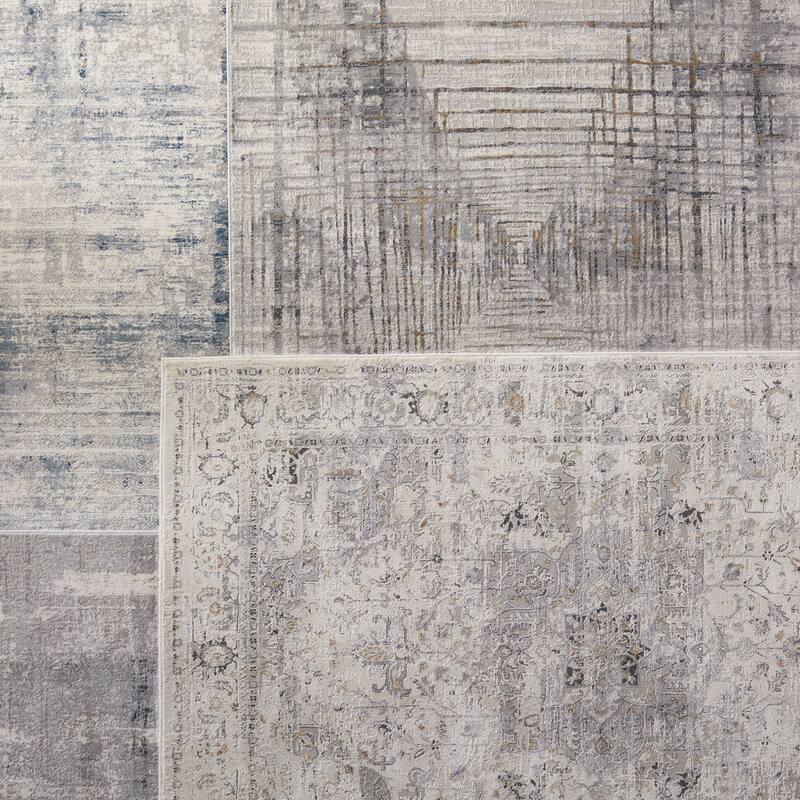 Toril Abstract Gray/ Gold Area Rug