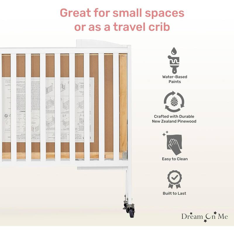 Dream On Me Folding Full Size Convenience Crib