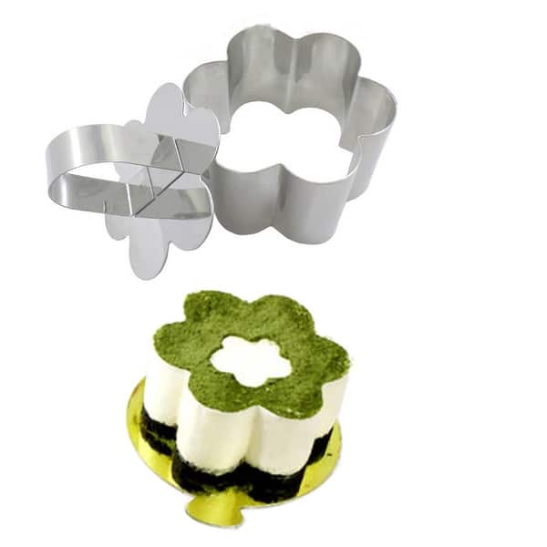 Biscuit Cutter Set Round Cookies Cutter Handle Stainless Steel Baking Tools  Flut
