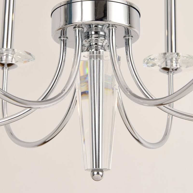 Pasargad Home Hestia Lucite & Polished Chrome Chandelier