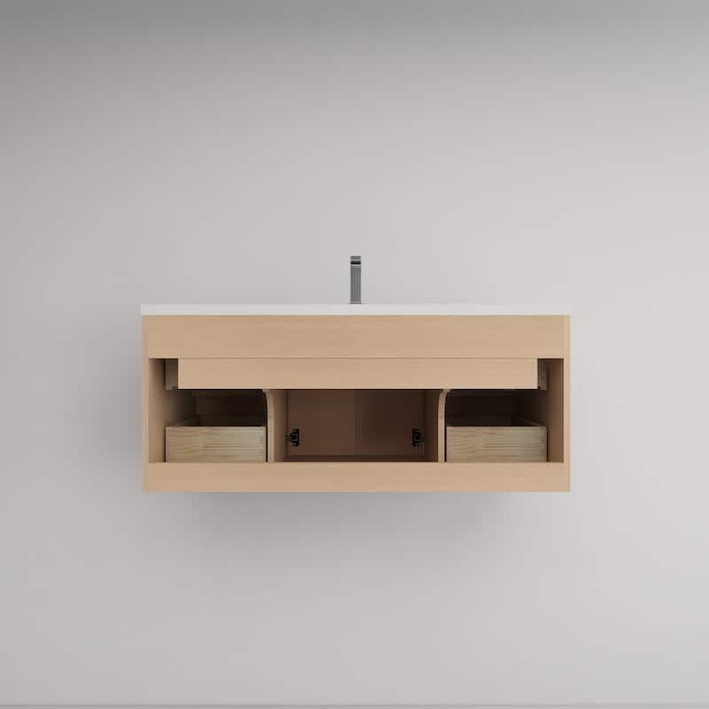 Victoria 48'' Wall-Mounted Vanity Set with Motion Sensor LED light Top Cabinet