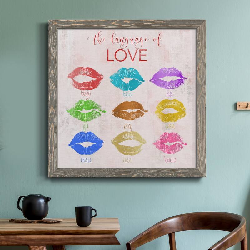 Rainbow Kiss-Premium Framed Canvas - Ready to Hang