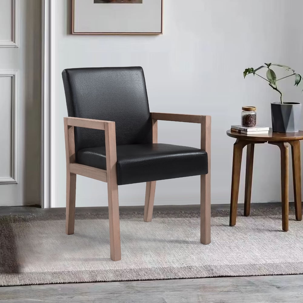 Wood Accent Chair Upholstered Armchair, Set of 1/2 - 20.9"W x 23.6"D x 33"H