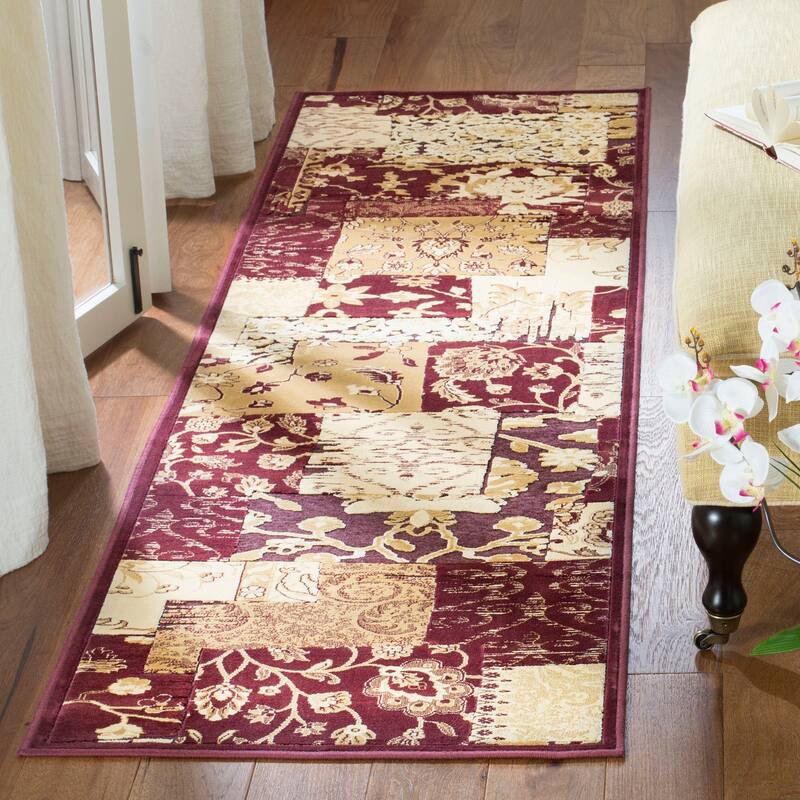 SAFAVIEH Paradise Gennadij Modern Viscose Rug - 2'2" x  8' - Red/Multi - Runner/Rectangle