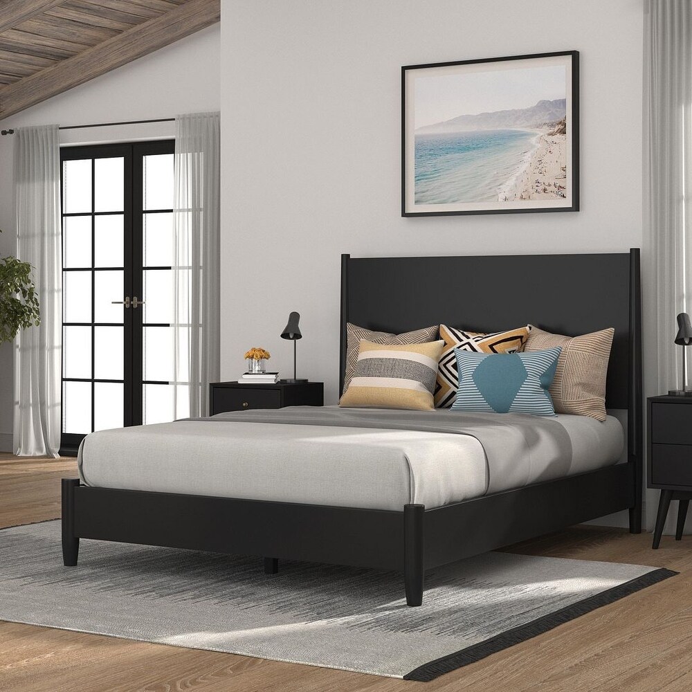 Alpine furniture britney upholstered platform sale bed