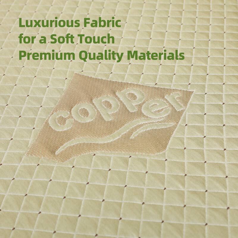 GDFStudio Leander 12-Inch Queen Mattress with Copper Infused Cooling Gel Foam and 7-Zone Pressure Relief