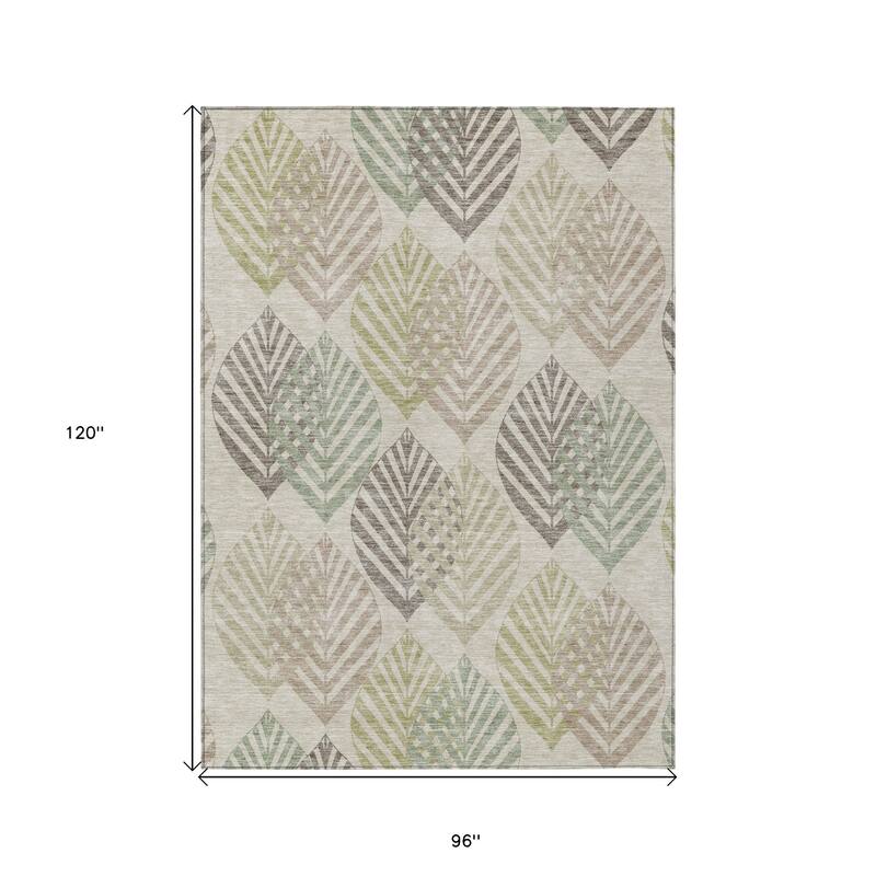 HomeRoots Floral Transitional Rectangle Outdoor Rug
