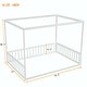 preview thumbnail 41 of 49, Full Size Canopy Frame Floor Bed with Fence