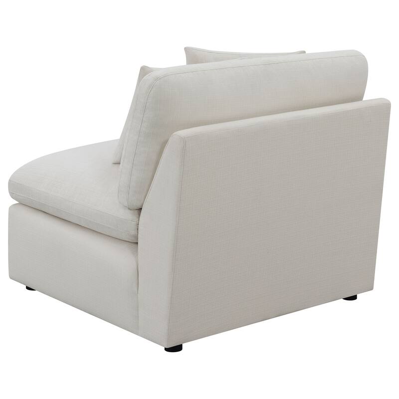 Greeley Ivory Upholstered Armless Chair