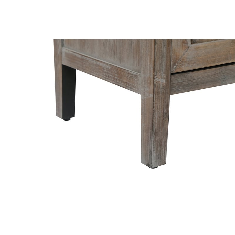 4 Door Wooden Twill Sideboard American Country Vintage Old Living Room Dining Room Hallway Entryway Cabinet