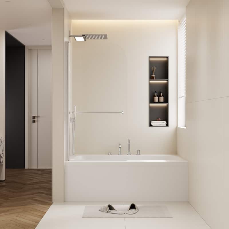 Rise and down rotation shaft door Shower Doors