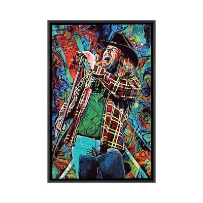 iCanvas "Ronnie Van Zant - Lynyrd Skynyrd "Free Bird"" by Rockchromatic Framed