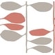 preview thumbnail 1 of 5, York Wallcoverings Sculpted Vines Vermillion and Graphite Wallpaper