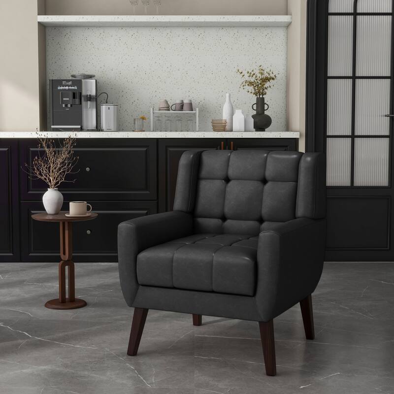 Tufted Upholstered Accent Armchair