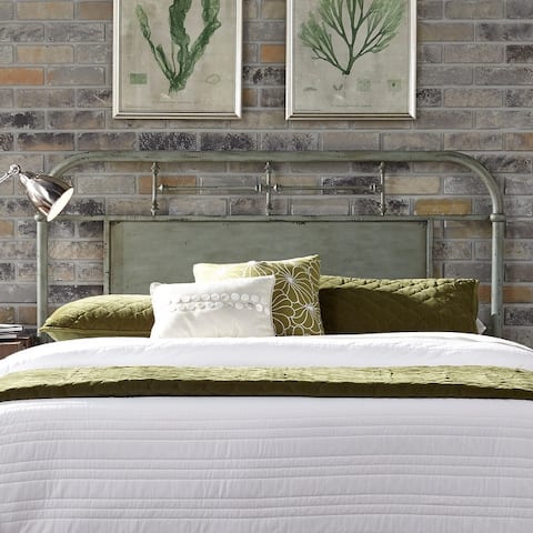 Vintage Series Red Metal Distressed King Metal Headboard