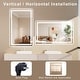 preview thumbnail 12 of 61, LED Bathroom Vanity Mirror Wall Mounted with Double Light Strip, 3-Color Dimmable, Anti-Fog, HD Tempered Glass, UL-Listed, ETL