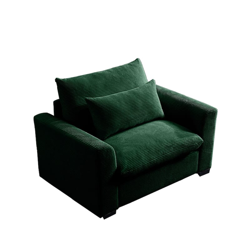 Luxurious corduroy fabric ergonomic soft sofa