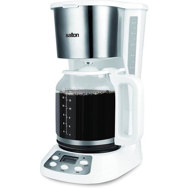 Salton Jumbo Java FC1667WH Coffee Maker Stainless Steel White On Sale