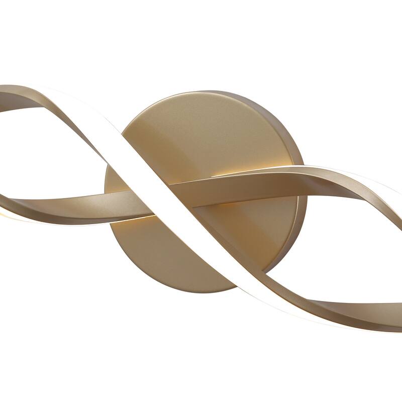 Modern Wavy Linear LED Bathroom Vanity Light Over Mirror