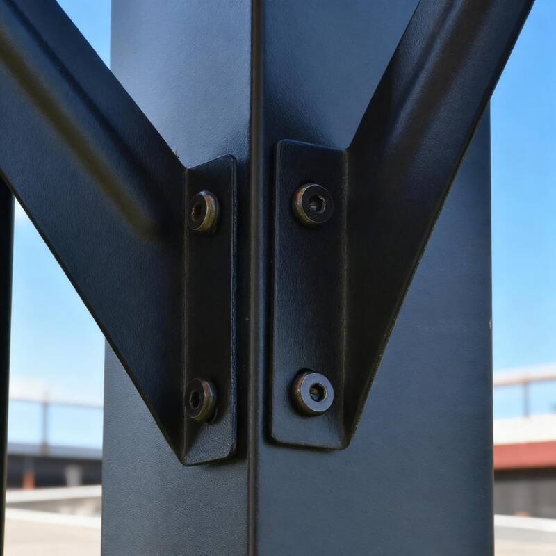 12' x 10' Metal Patio Shelter with Retractable Canopy and UV Protection