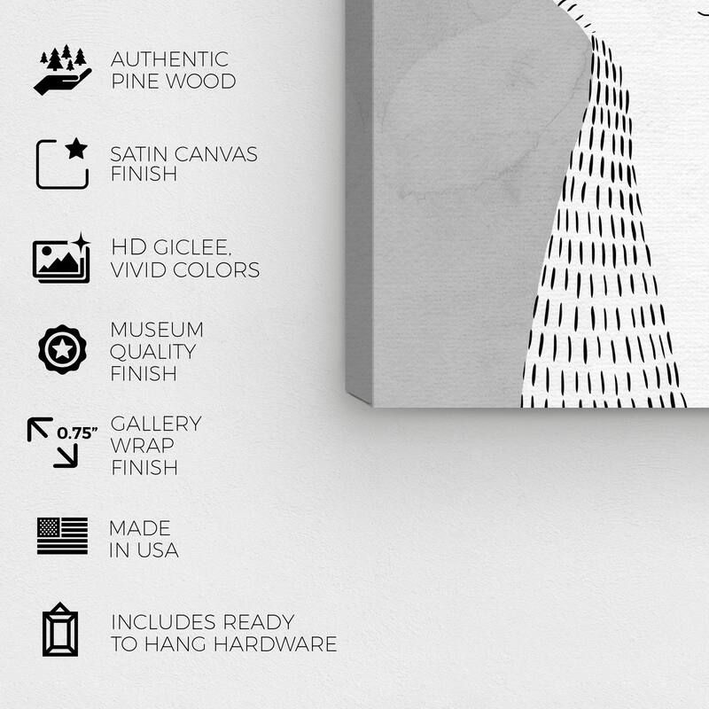 Wynwood Studio Canvas Animals Crosshatch Deer White and Modern & Contemporary Wall Art Canvas Print