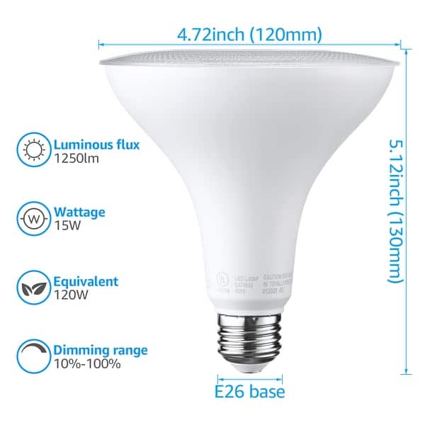 Ik heb een contract gemaakt Maan Grondig 15W PAR38 Dimmable LED Spotlight Bulb, 2700K Soft White - 6 Pack -  Overstock - 31636377