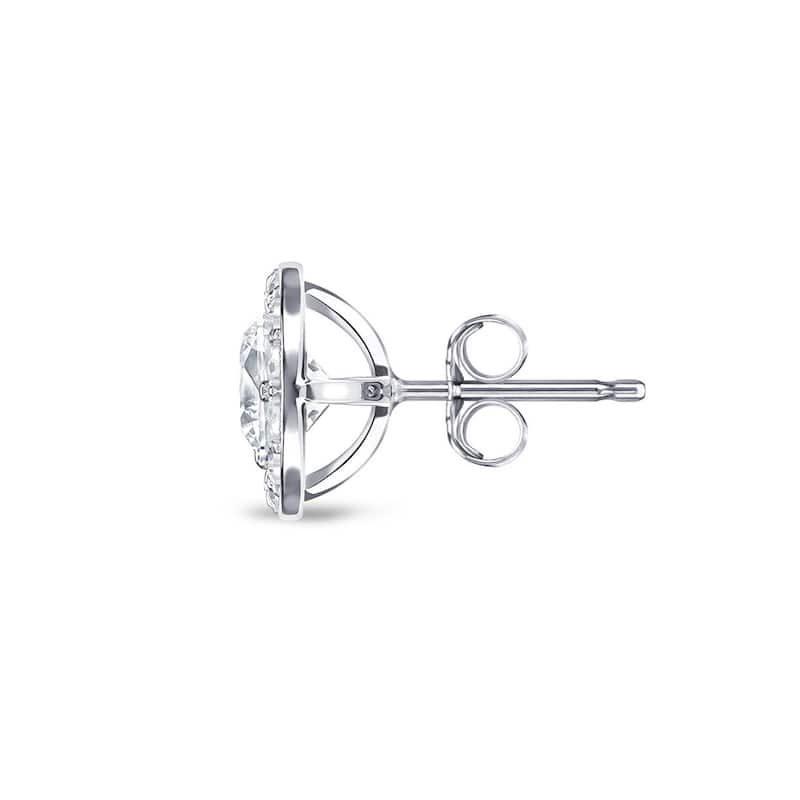 Auriya 14k Gold 1/2ctw Round Halo Diamond Stud Earrings (H-I, SI1-SI2)