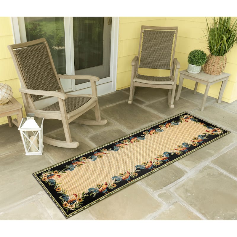 Liora Manne Marina Country Rooster Indoor/Outdoor Rug