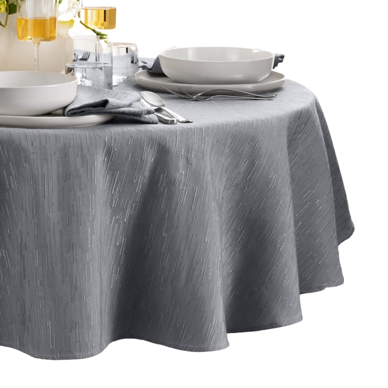 Continental Solid Texture Water and Stain Resistant Tablecloth
