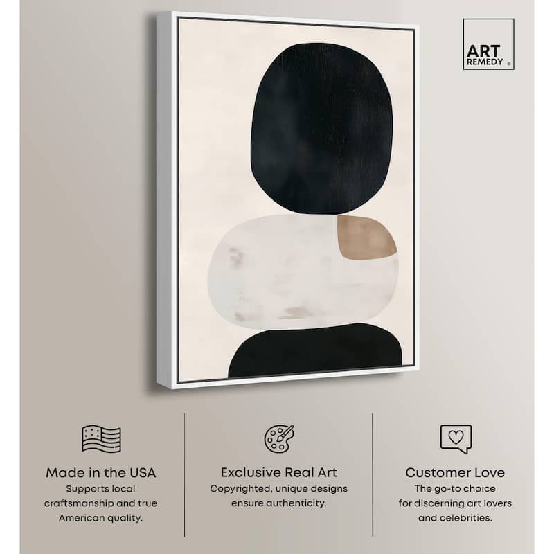 Pebble Pillars II Canvas by Art Remedy