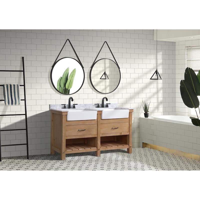 Ari Bath, Marina 60" Bathroom Vanity, Driftwood Finish