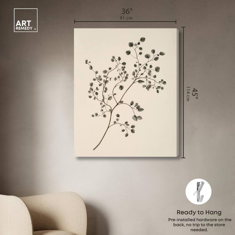 Bilberry Branch Canvas by Art Remedy, Gallery Wrapped