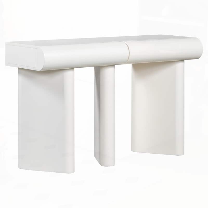 Space-Saving Hallway Table with Geometric Legs