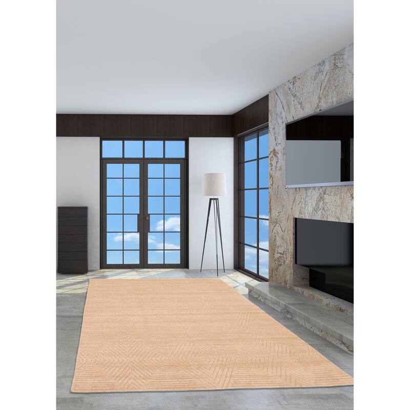 Kashkuli Gabbeh Tan Rug 5'3" x 7'7" - 5'3 x 7'7