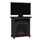 preview thumbnail 5 of 18, Copper Grove Siavonga Electric Fireplace TV Stand with Faux Logs and LED Flames - 27 x 12.4 x 29 - 27 x 12.4 x 29