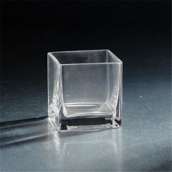Diamond Star 08804C 4 x 4 x 4 in. Square Glass Votive Clear