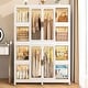 preview thumbnail 5 of 12, Baby Wardrobe Storage Cabinet with Doors Rods and 12 Cubes White