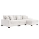 preview thumbnail 66 of 132, 118" W Corduroy L-shape Modular Sectional Sofa with Pillows