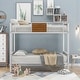 preview thumbnail 20 of 25, Full-over-Full Bunk Bed Modern Style Steel Frame Bunk Bed with Safety Rail, Built-in Ladder for Bedroom